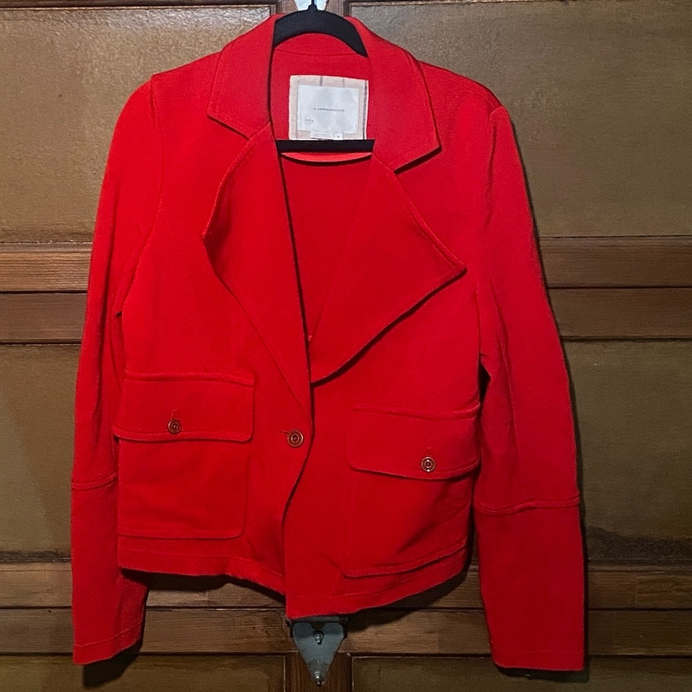 Anthropologie Vibrant Red Blazer